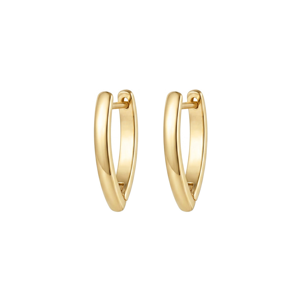 Vesta Hoop Earrings Solid Gold