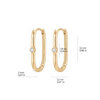 Lyra Solitaire Hoop Earrings Solid Gold