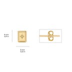 Nova North Star Earrings Solid Gold