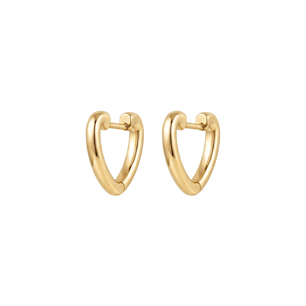 Aura Hoop Earrings Solid Gold
