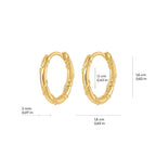 Twisted Rope Hoop Earrings Solid Gold