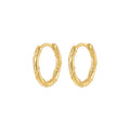 Twisted Rope Hoop Earrings Solid Gold