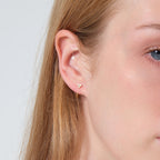 Three- Hook Hoop Earrings Solid Gold