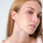 Three- Hook Hoop Earrings Solid Gold