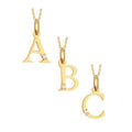 Initial Necklace Solid Gold