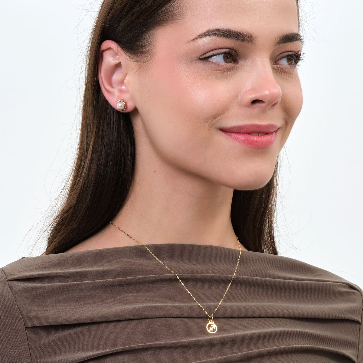 Zodiac Symbol Necklace Solid Gold
