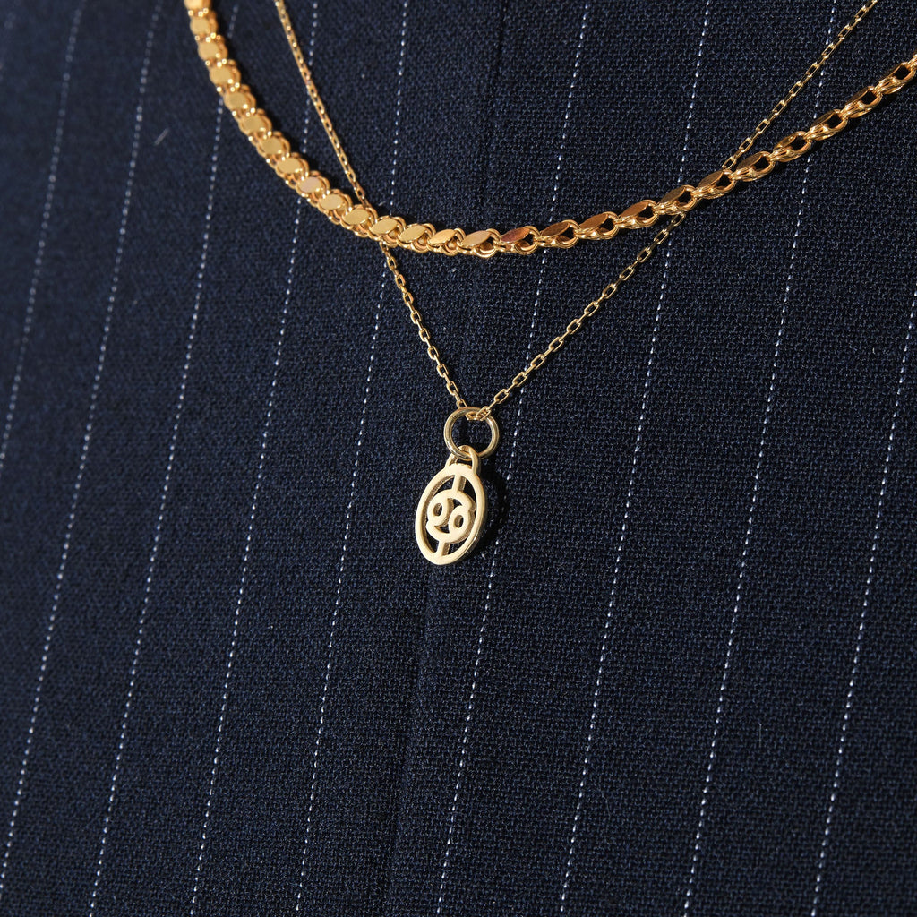 Zodiac Symbol Necklace Solid Gold