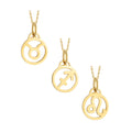 Zodiac Symbol Necklace Solid Gold
