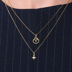 North Star Necklace Solid Gold