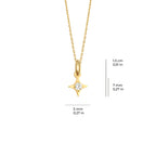 North Star Necklace Solid Gold