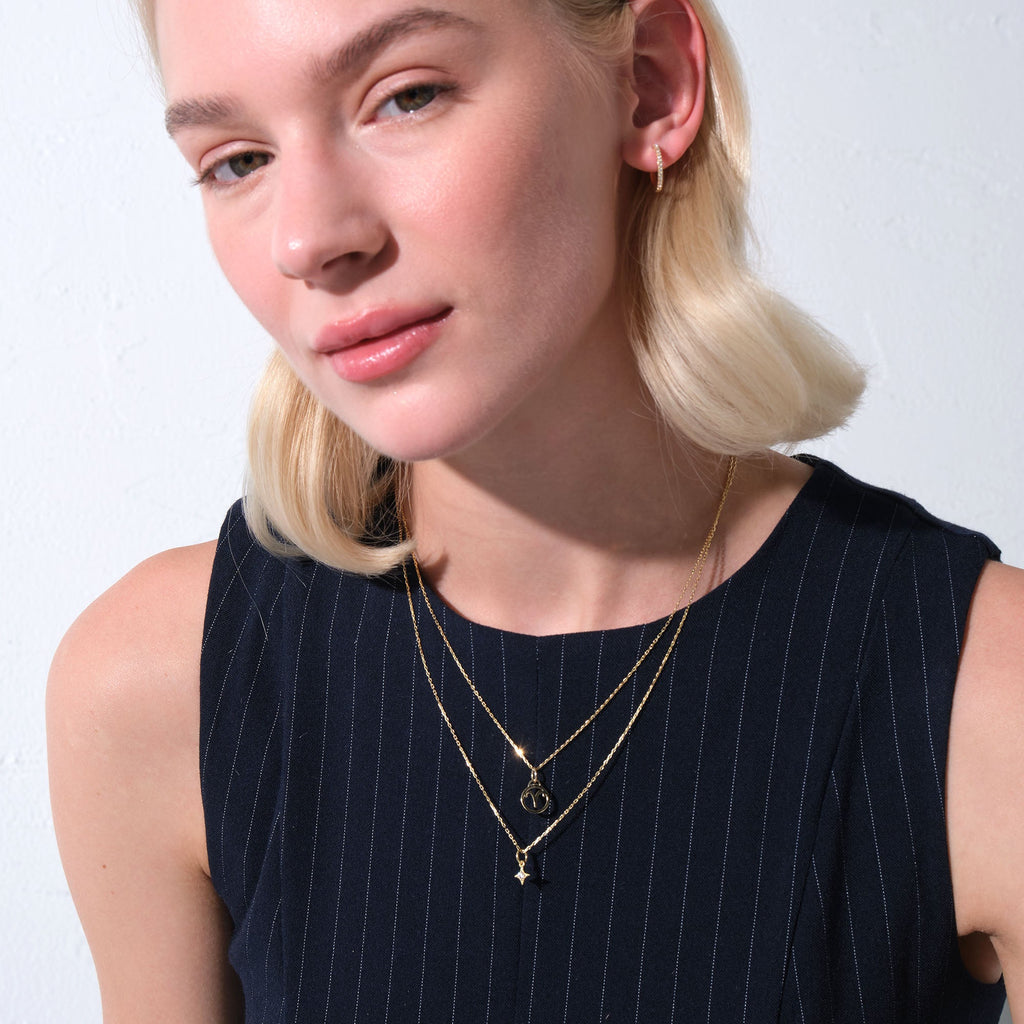 North Star Necklace Solid Gold