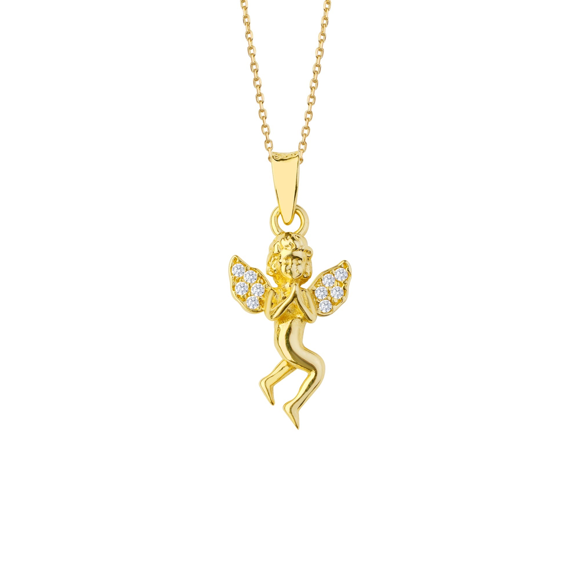 Angel Necklace Solid Gold