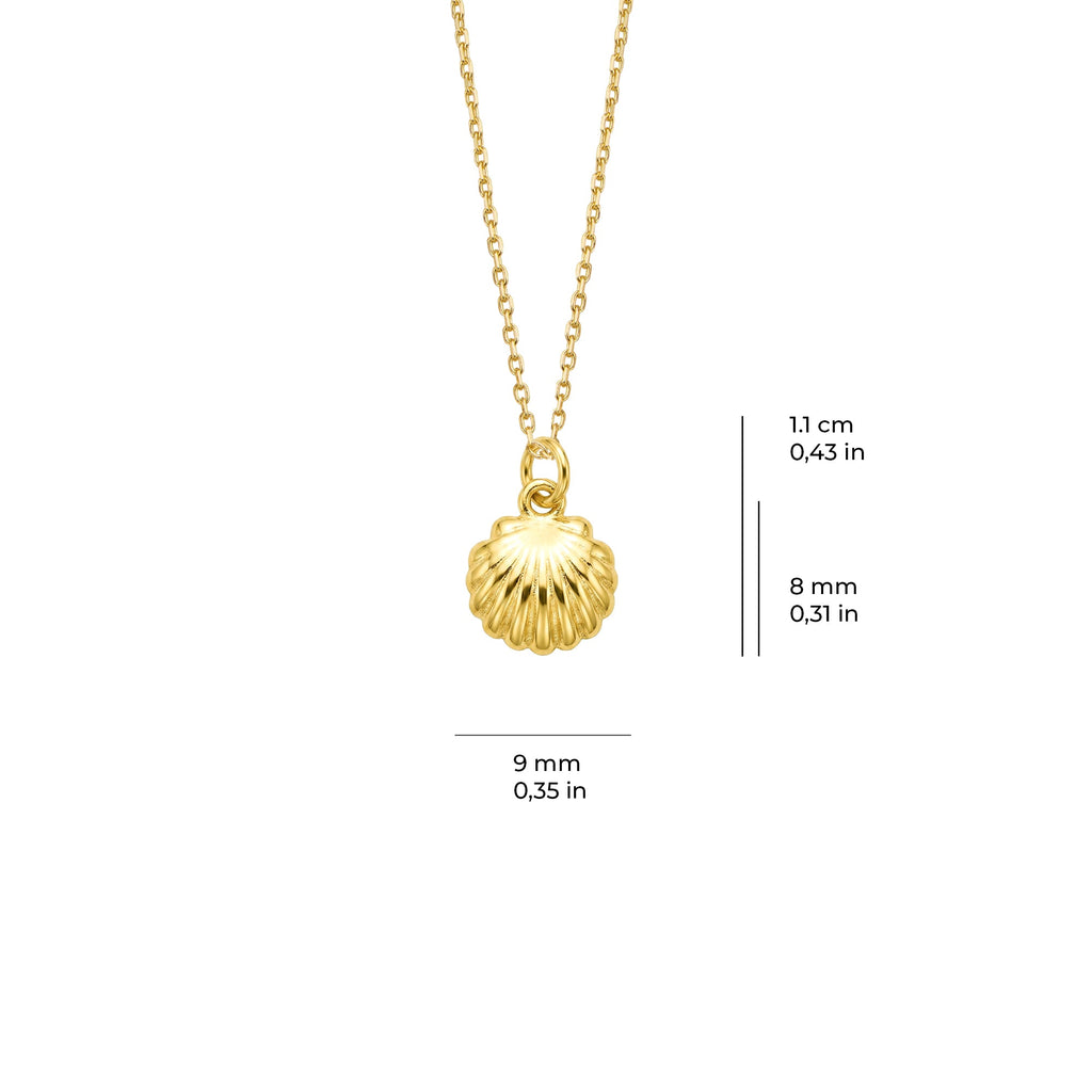 Mini Seashell Necklace Solid Gold