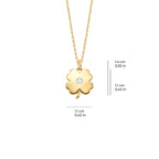 Tiny Solitaire Clover Necklace Solid Gold
