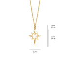 Tiny North Star Necklace Solid Gold