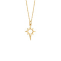 Tiny North Star Necklace Solid Gold