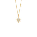 Tiny North Star Necklace Solid Gold