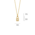 Mini Padlock Necklace Solid Gold