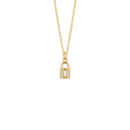 Mini Padlock Necklace Solid Gold