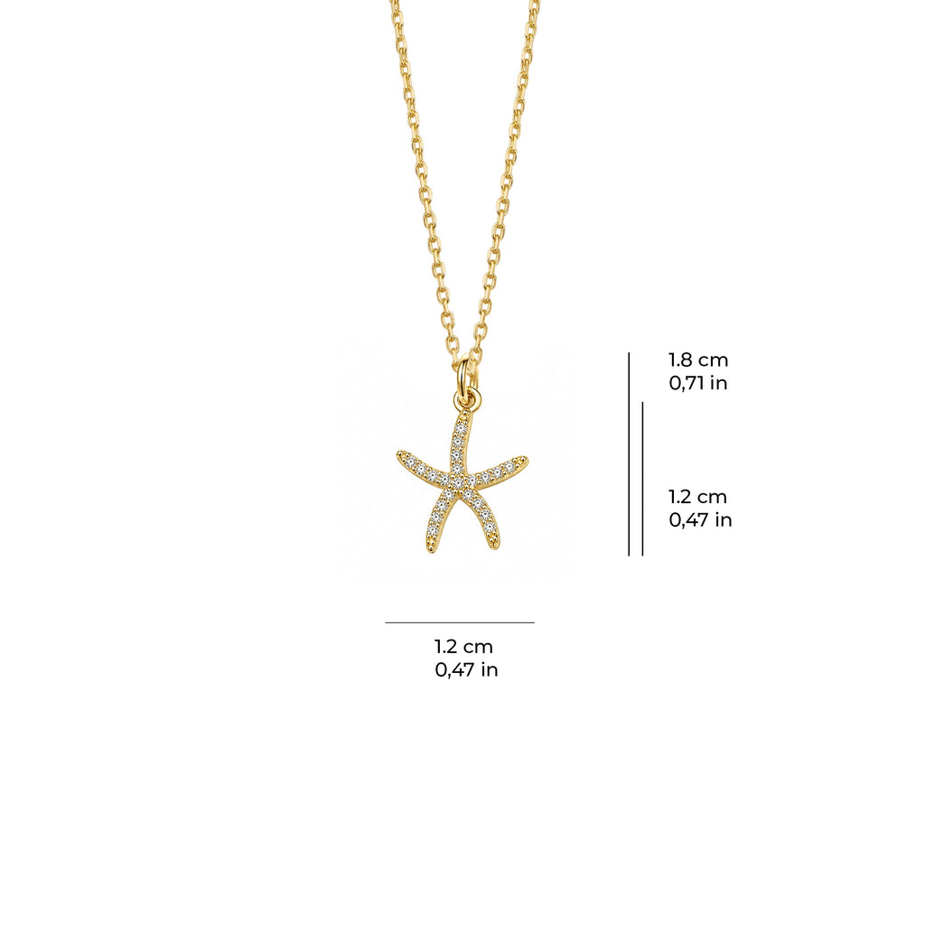 Starfish Necklace Solid Gold