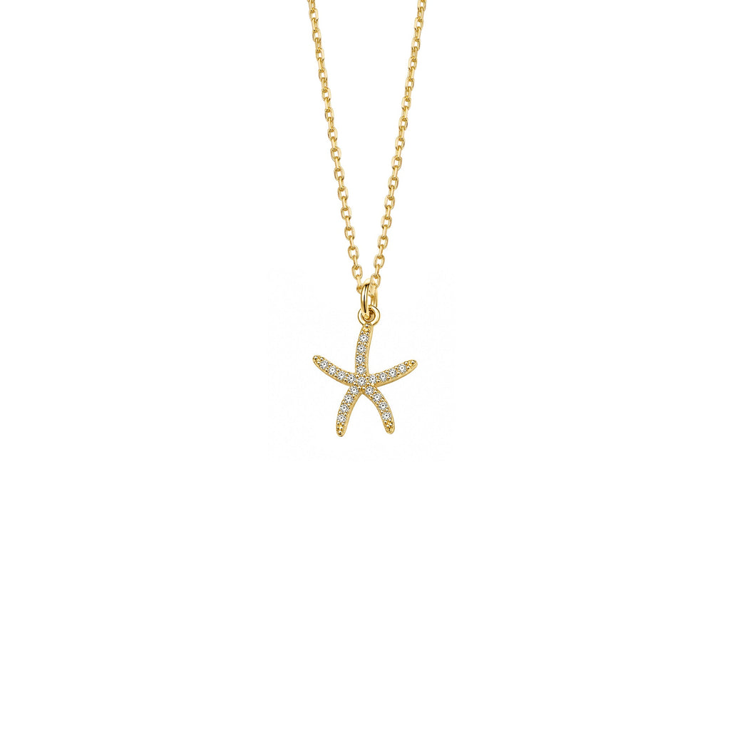 Starfish Necklace Solid Gold