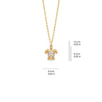 Turtle Necklace Solid Gold