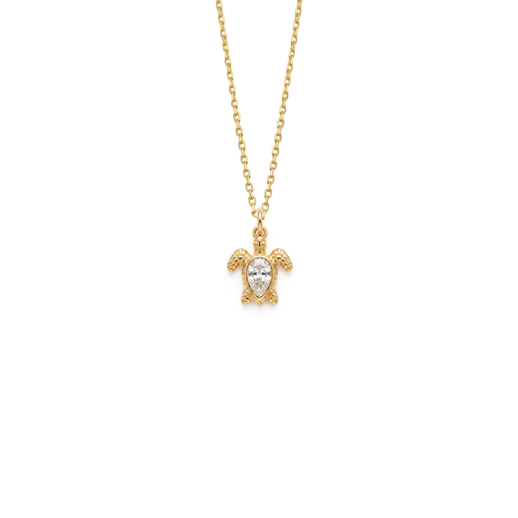 Turtle Necklace Solid Gold