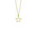 Minimal Star Necklace Solid Gold