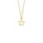 Minimal Star Necklace Solid Gold