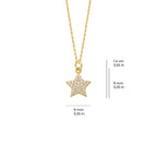 Star Necklace Solid Gold