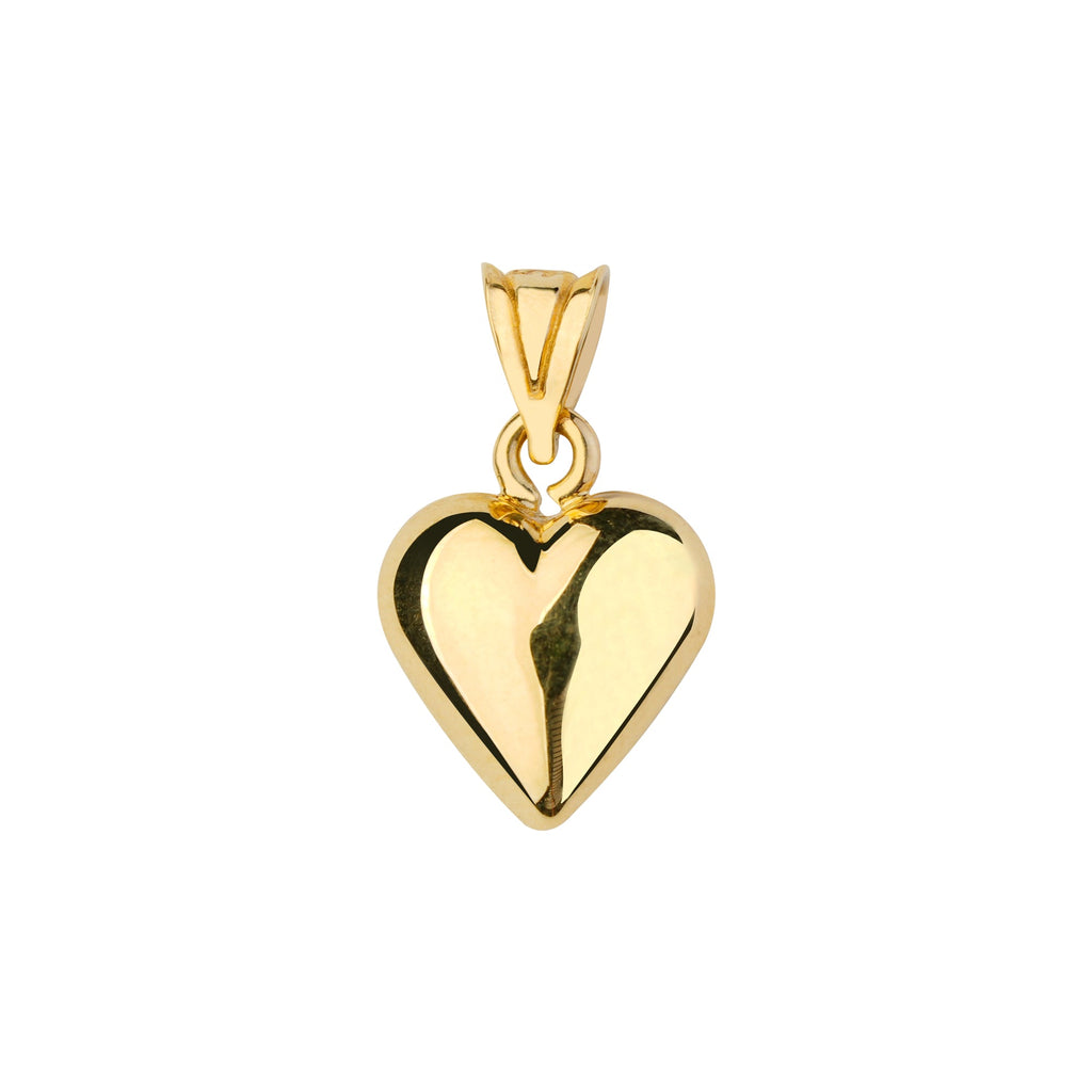 Puffy Heart Pendat Solid Gold