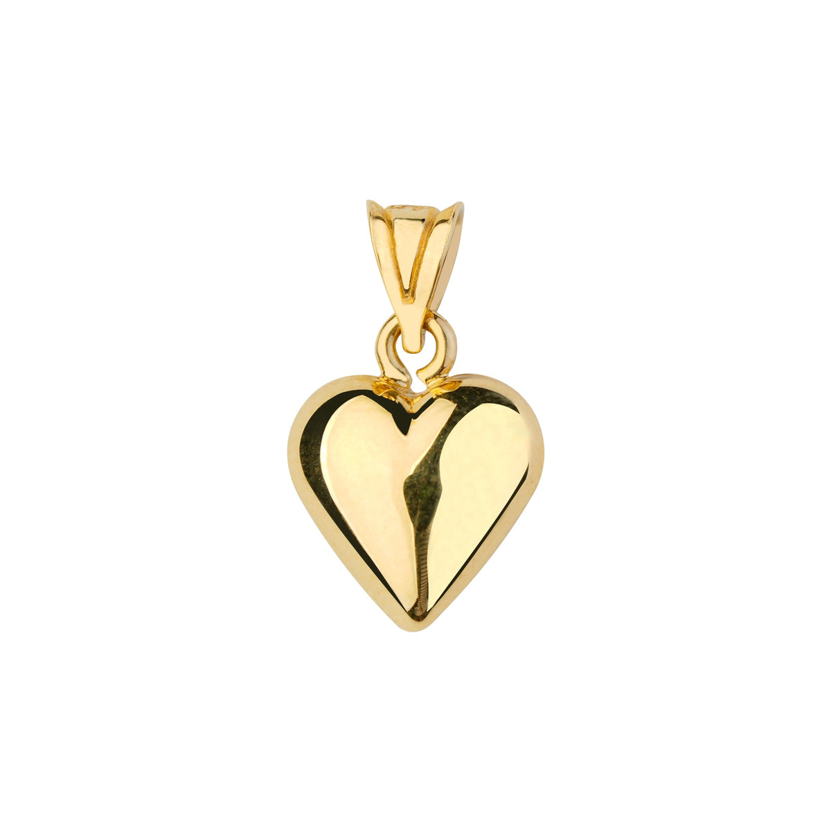 Puffy Heart Pendat Solid Gold