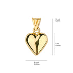 Puffy Heart Pendat Solid Gold