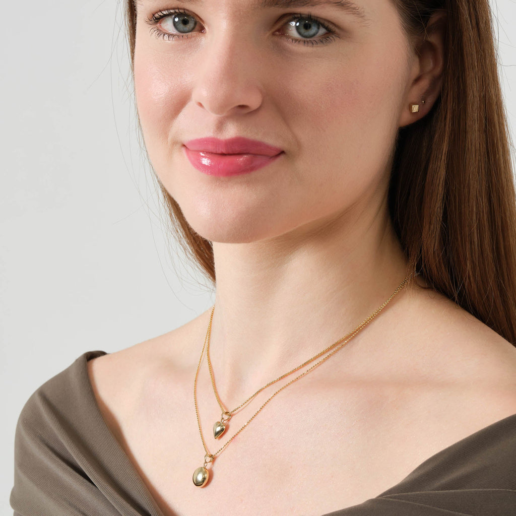 Puffy Heart Pendat Solid Gold
