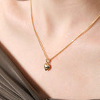 Puffy Heart Pendat Solid Gold