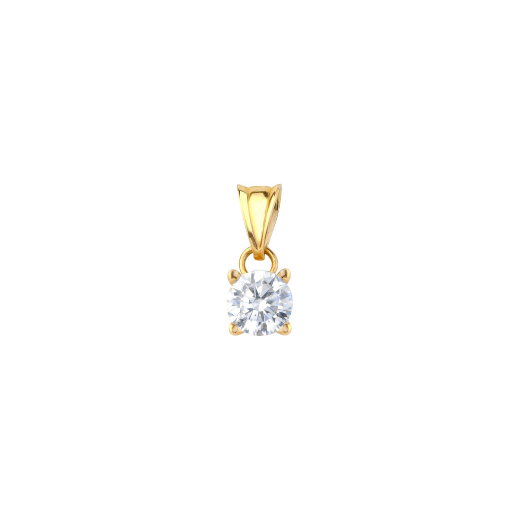 Solitaire 4-prong Pendant Solid Gold
