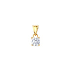 Solitaire 4-prong Pendant Solid Gold