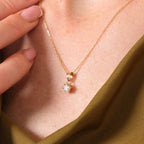Solitaire 6 Prong Pendant Solid Gold