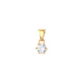 Solitaire 6 Prong Pendant Solid Gold