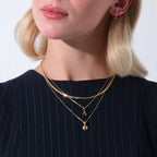 Puffed Round Pendant Solid Gold