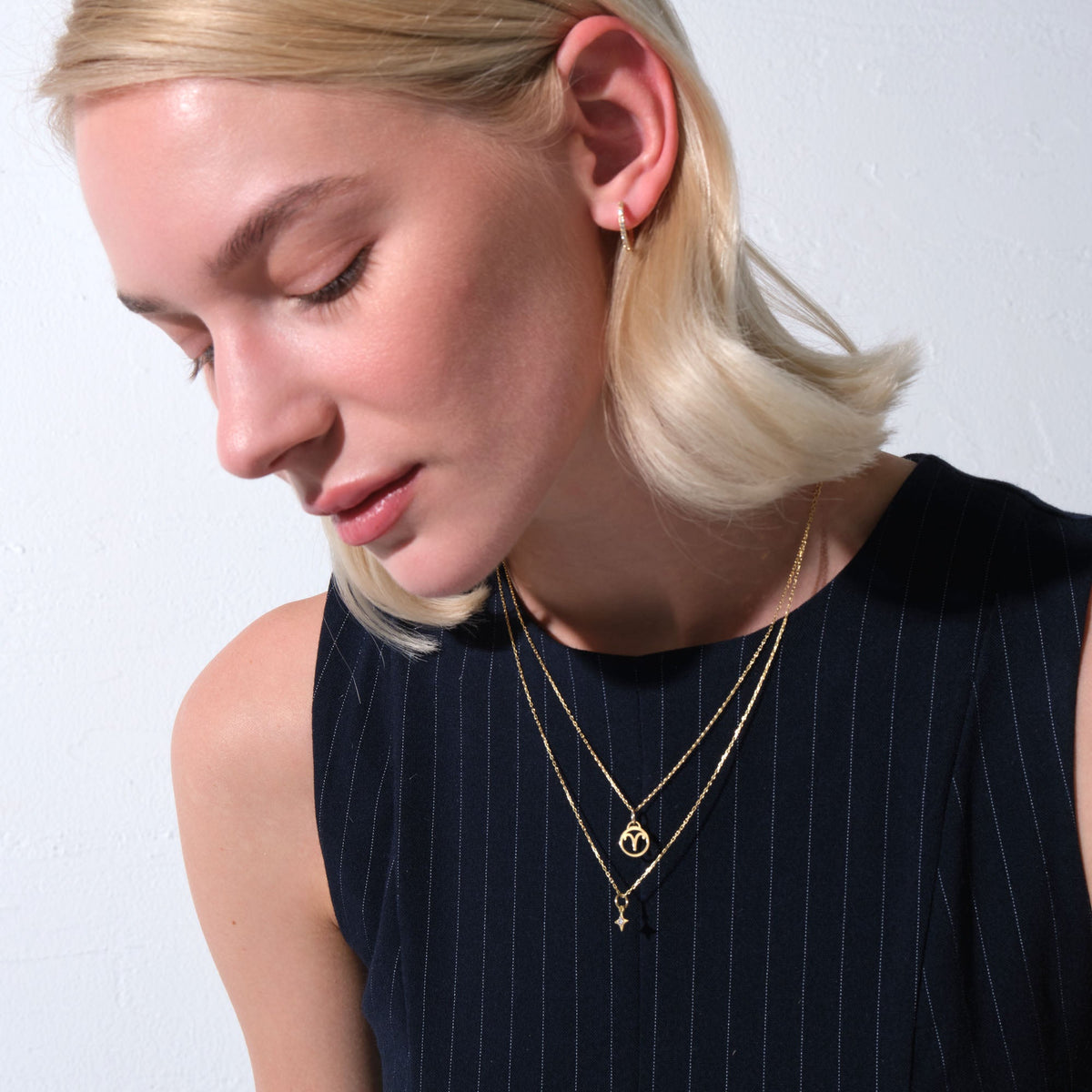 Aries Zodiac Charm Solid Gold