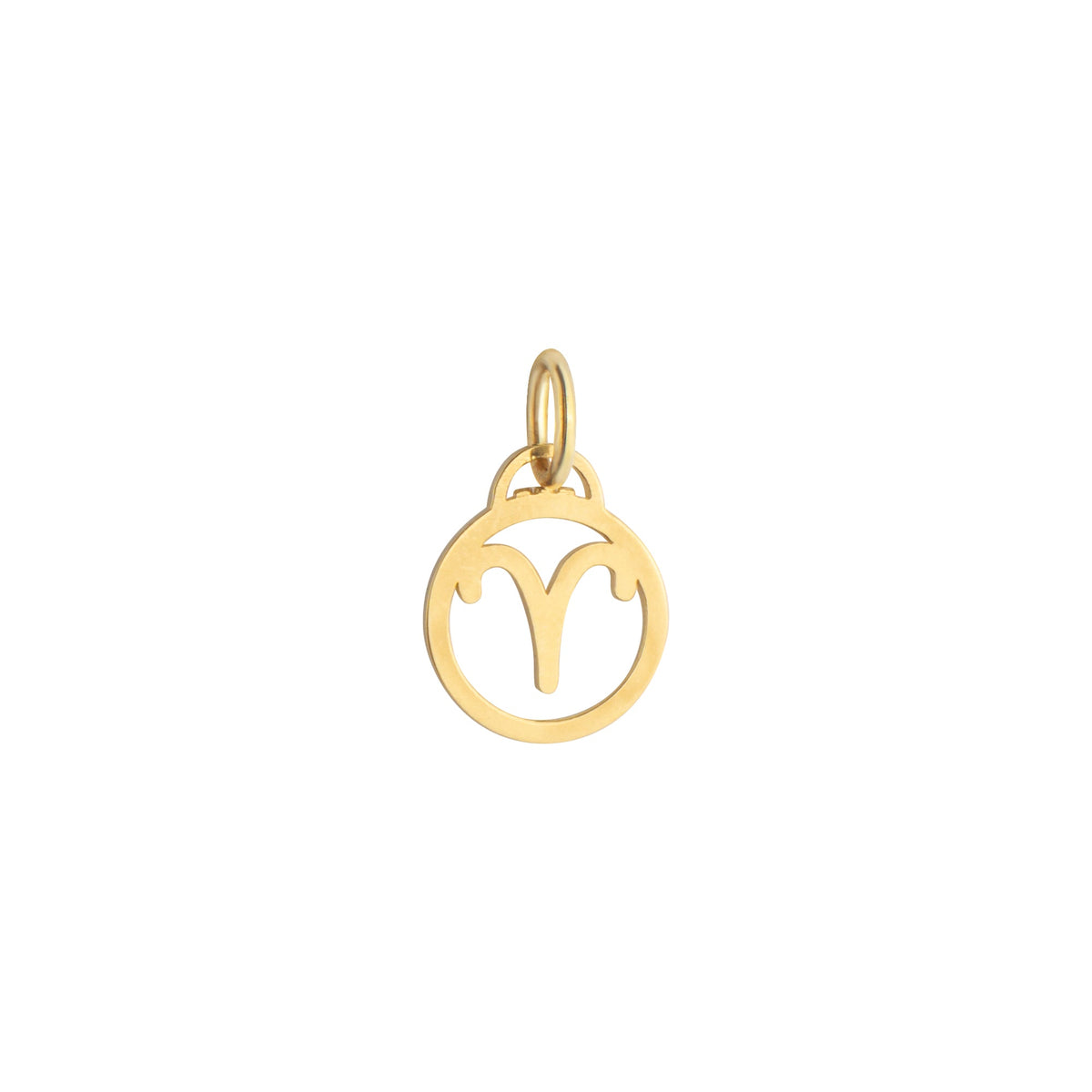 Aries Zodiac Charm Solid Gold