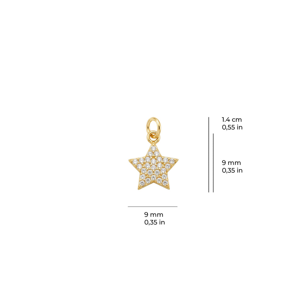 Star Charm Solid Gold
