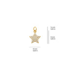 Star Charm Solid Gold