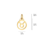 Taurus Zodiac Charm Solid Gold
