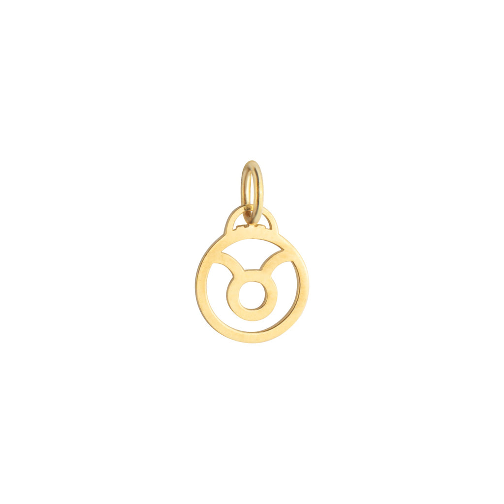 Taurus Zodiac Charm Solid Gold