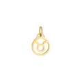 Taurus Zodiac Charm Solid Gold