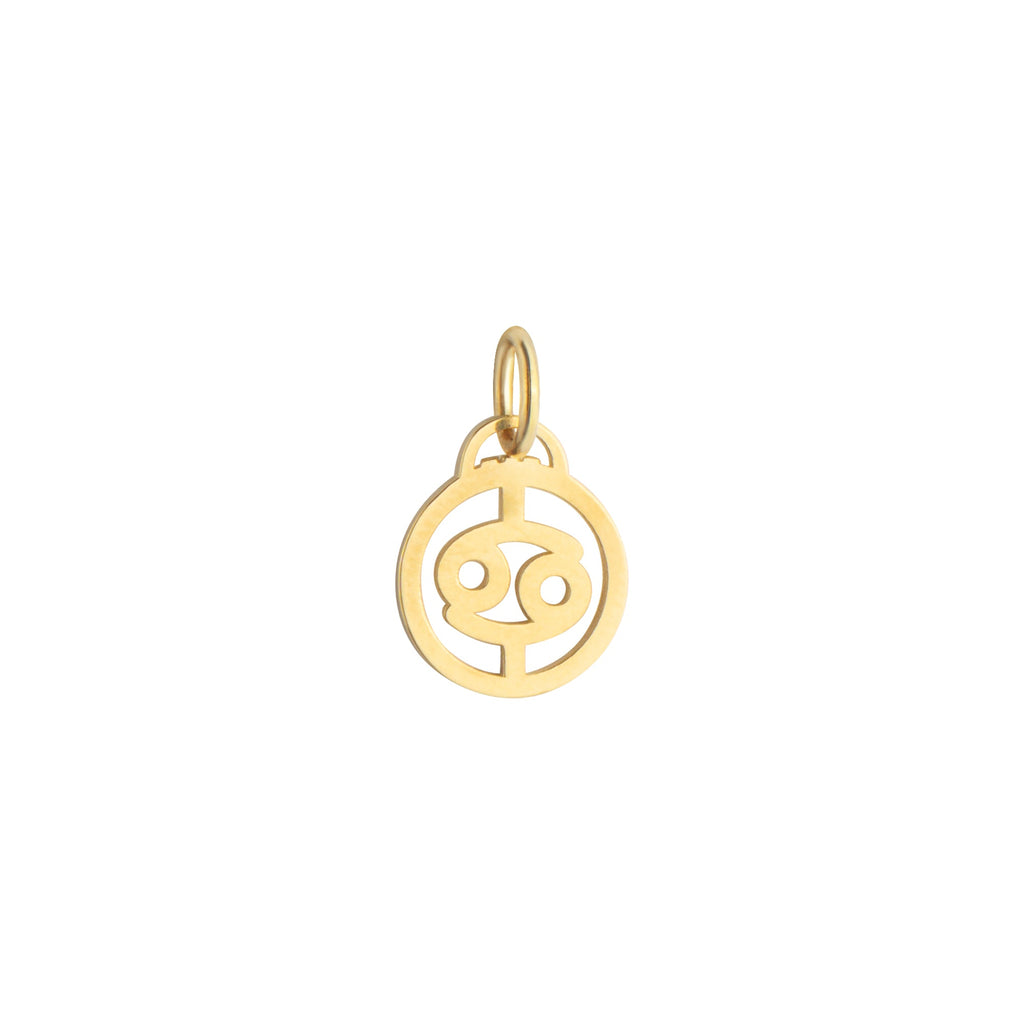 Cancer Zodiac Charm Solid Gold