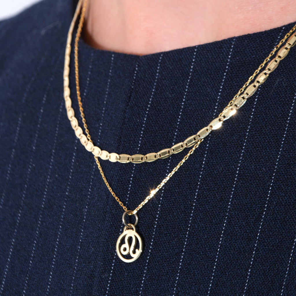Leo Zodiac Charm Solid Gold