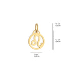 Leo Zodiac Charm Solid Gold